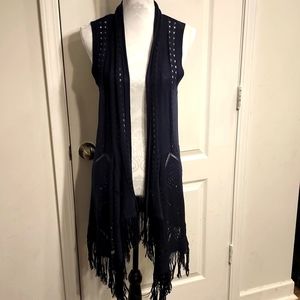 NWT EST. 1946 Crochet and Fringe Cardigan